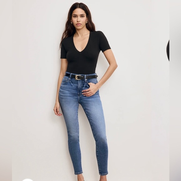 Good American Good Waist Skinny Cropped Jeans Size 2/26 - Picture 1 of 13